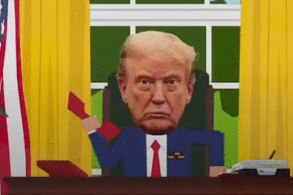 Premiere, which hit the White House at South Park after the season, jabed Trump