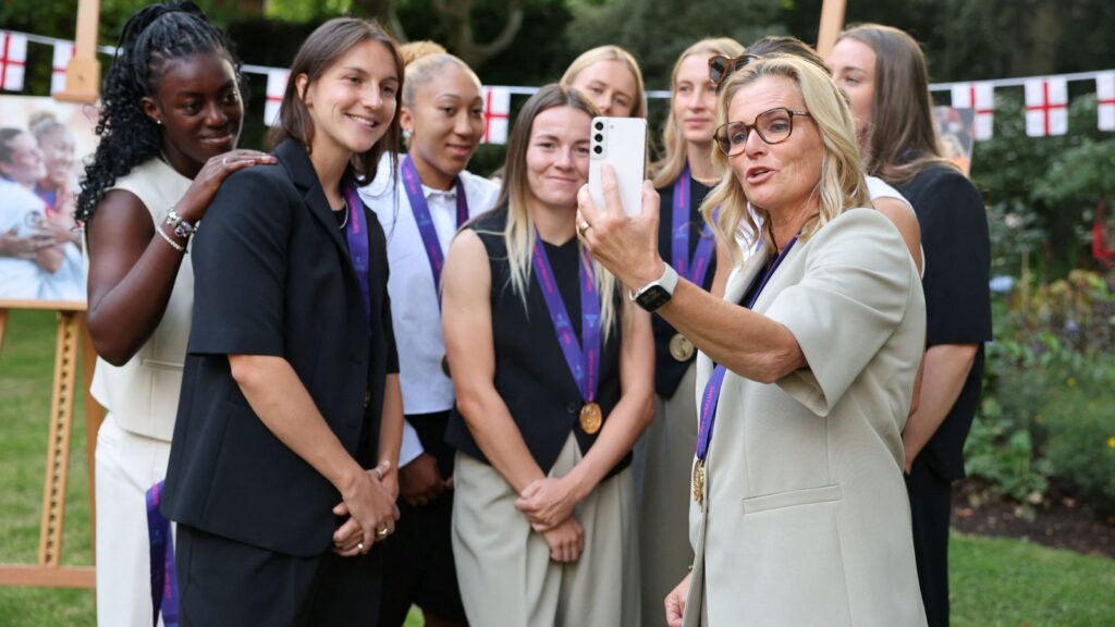 Lioness celebrates the Euro victory at the No. 10 reception amid the manager’s call for Daimeef