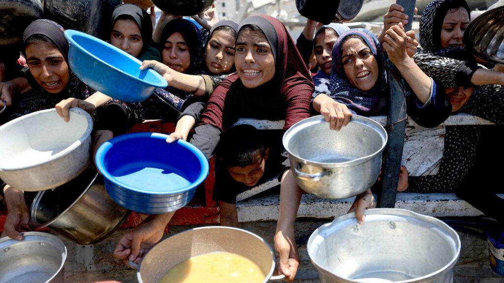 In Gaza, more than 100 people died of hunger in Gaza, including 80 children, officials say