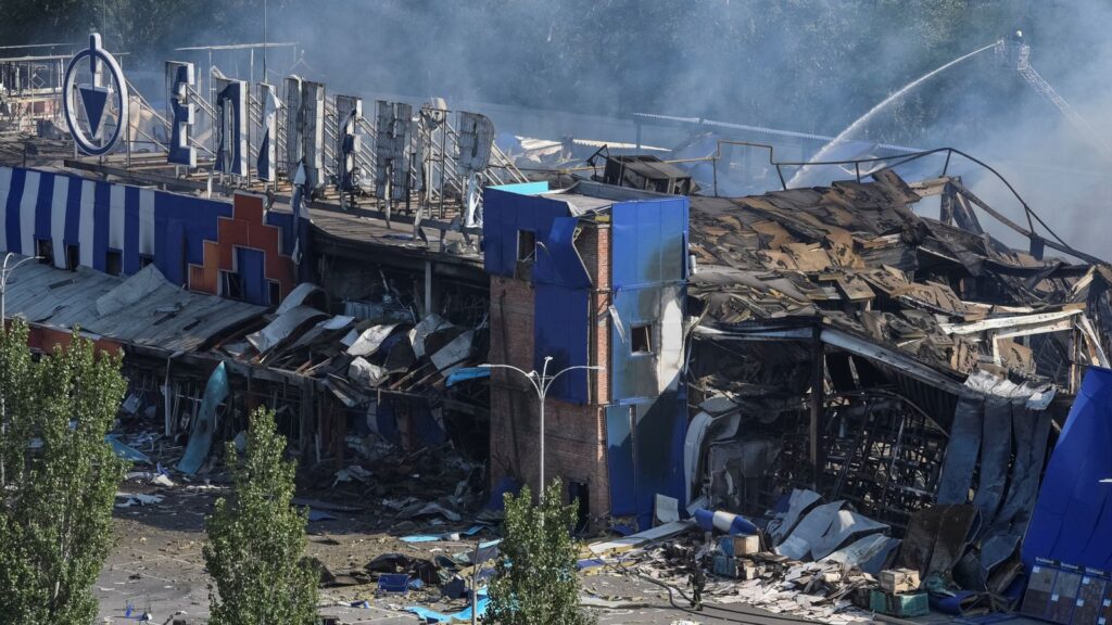 Five people killed after Russian-Ukraine trade air bombing