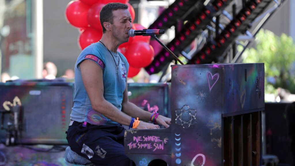 Coldplay's Chris Martin performing in 2024. Pic: AP