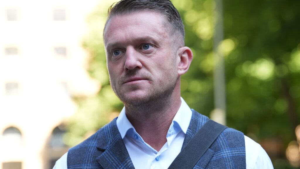 Man arrested on GBH suspect after video became visible to Tommy Robinson walking near the scene